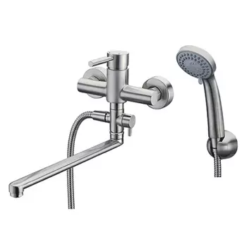 Смеситель WasserKRAFT Wern 4202L матовый хром для ванны