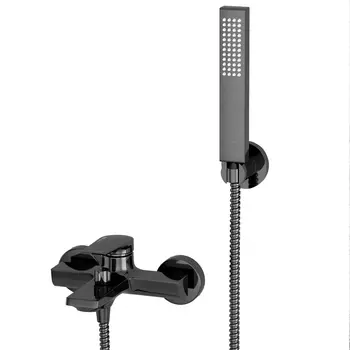 Смеситель WasserKRAFT Wiese 8401 черный глянец для ванны