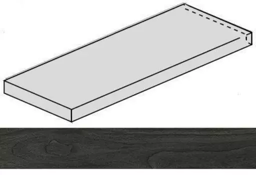 Ступень Italon Room Black Угловая Левая 33x120