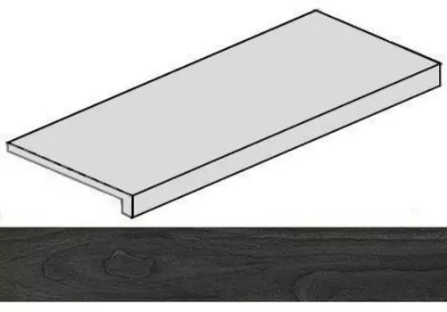 Ступень Italon Room Black Угловая Правая 33x120