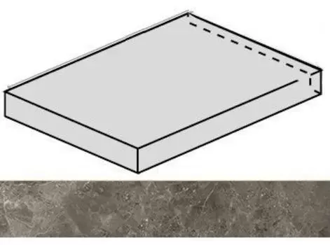 Ступень Italon Room Grey Угловая Левая 33x60