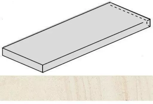 Ступень Italon Room Stone White Угловая Левая 33x120