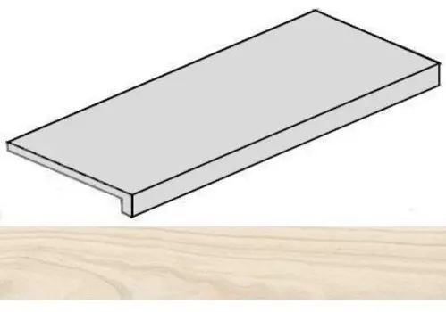 Ступень Italon Room White Угловая Правая 33x120