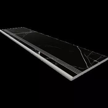 Ступень OnlyGres Marble Black MOG601 с насечками 30x120