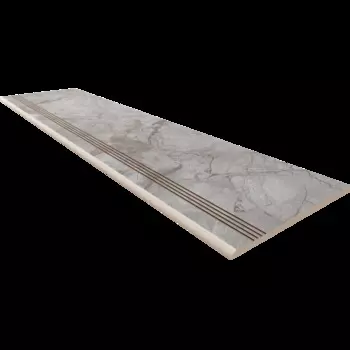 Ступень OnlyGres Marble Grey MOG201 с насечками 30x120