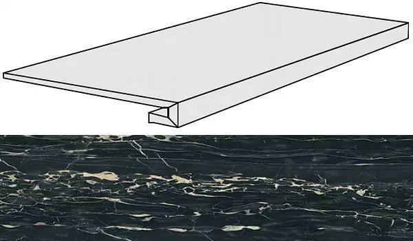 Ступень Rex Ceramiche I Classici Portoro 33x120 Glossy