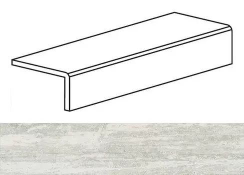 Ступень Rex Ceramiche Travertino White El.Elle 20X40X6 Strutt