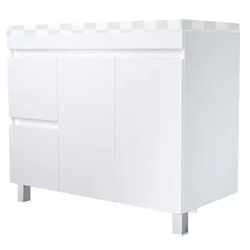 Тумба под раковину 1Marka Cube 100Н с б/к белый