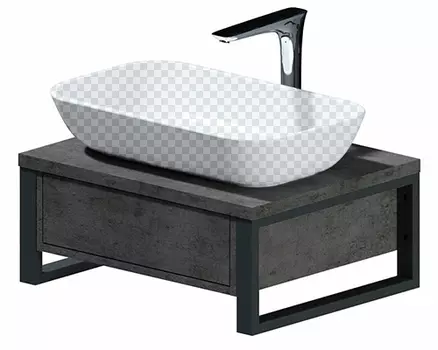 Тумба под раковину 1Marka Grunge Loft 60 Ц0000001581