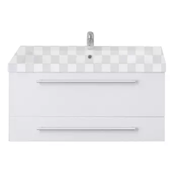Тумба под раковину 1Marka Соната 90П 2 ящика белый