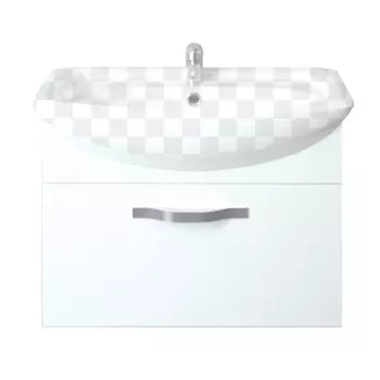 Тумба под раковину 1Marka Вита 65П подвесная 1 ящик белый