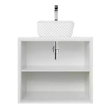 Тумба под раковину Акватон Брук 60 открытые полки дуб латте