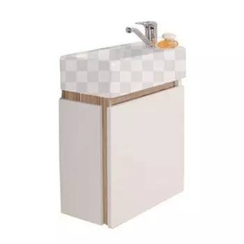 Тумба под раковину Акватон Эклипс 46 М левая эбони светлая