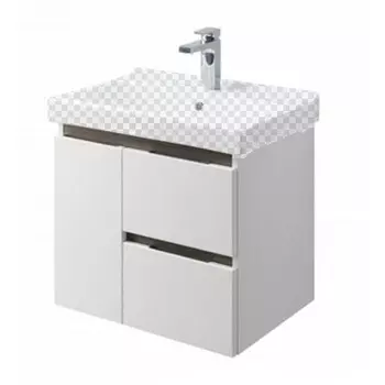 Тумба под раковину Акватон Рене 60 белый/грецкий орех