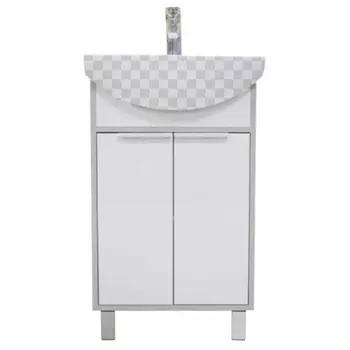 Тумба под раковину Акватон Рико 50 белый/ясень фабрик