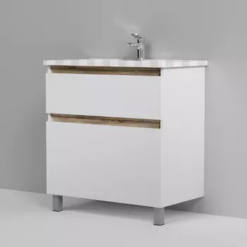 Тумба под раковину Am.Pm X-Joy 80 напольная 2 ящика белый глянец