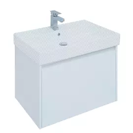 Тумба под раковину Aquanet Nova Lite 75 1 ящик, белый глянец