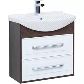 Тумба под раковину Aquanet Остин 65 белый глянец/дуб кантербери