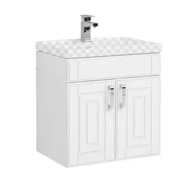 Тумба под раковину Aquanet Рондо 60 фасады белый антик