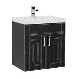 Тумба под раковину Aquanet Рондо 60 фасады черный антик