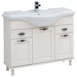 Тумба под раковину Aquanet Тесса Декапе 105 жасмин/серебро