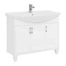 Тумба под раковину Aquanet Валенса 105 new белый матовый