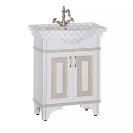 Тумба под раковину Aquanet Валенса 70 белый каркалет/золото