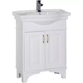 Тумба под раковину Aquanet Валенса 70 белый матовый, ручки золото