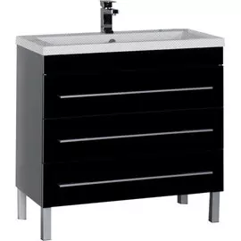 Тумба под раковину Aquanet Верона 100 напольная 3 ящика черный