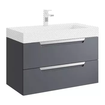 Тумба под раковину Aqwella Cube 90 CUB0109GR матовая