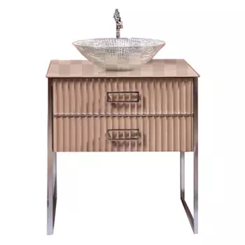 Тумба под раковину Armadi Art Monaco 80 h74 капучино/хром