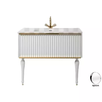 Тумба под раковину Armadi Art Vallessi Avantgarde Canale 100 белая/хром