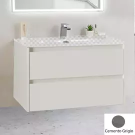 Тумба под раковину Belbagno Kraft 39-800/390-2C-SO-CG Cemento Grigio