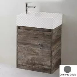 Тумба под раковину Belbagno Kraft Mini 500/260-1A-SO-CG-R Cemento Grigio