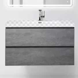 Тумба под раковину BelBagno Luce 1000-2C-SO-SCM Stucco Cemento