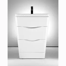 Тумба под раковину BelBagno Piramide 650-2C-PIA-BL Bianco Lucido
