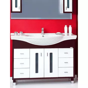 Тумба под раковину Бриклаер Бали 120 белый/венге