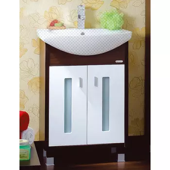 Тумба под раковину Бриклаер Бали 60 белый/венге