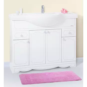 Тумба под раковину Бриклаер Лючия 120 белый глянец