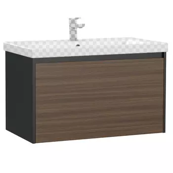 Тумба под раковину Cersanit Grande 80 черный орех