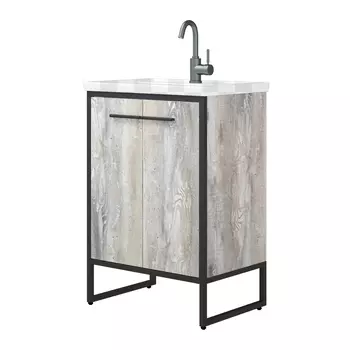 Тумба под раковину Corozo Айрон 60 черный/антик