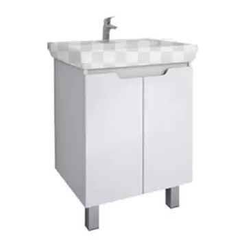 Тумба под раковину Dreja Q Plus (D) 60 белый глянец