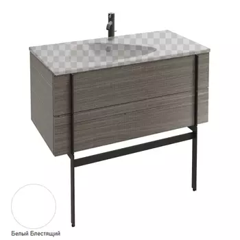 Тумба под раковину Jacob Delafon Nouvelle Vague 100 EB3032 глянцевый белый меламин