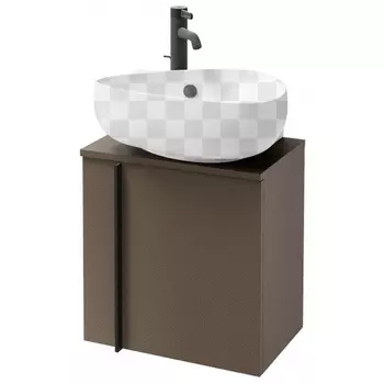 Тумба под раковину Jacob Delafon Nouvelle Vague 45 EB3045D правая коричневая кожа