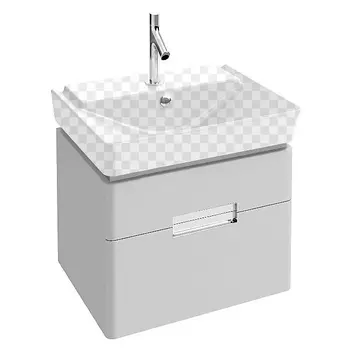 Тумба под раковину Jacob Delafon Reve 57 EB1134 2 ящика белый блестящий лак