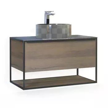 Тумба под раковину Jorno Steal 90