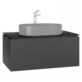 Тумба под раковину Jorno Stone Stn.01.100/P/A/JR антрацит