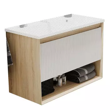 Тумба под раковину Jorno Tossony 90 Toss.01.90/P/SS-W/JR