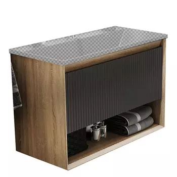 Тумба под раковину Jorno Tossony 90 Toss.01.90/P/DS-A/JR антрацит