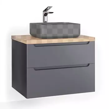 Тумба под раковину Jorno Wood 80 серая